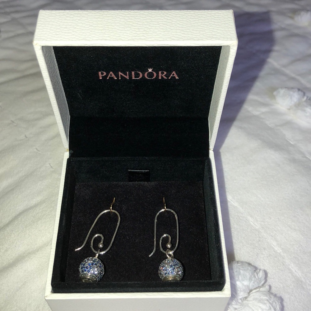 Pandora charm earrings, never worn